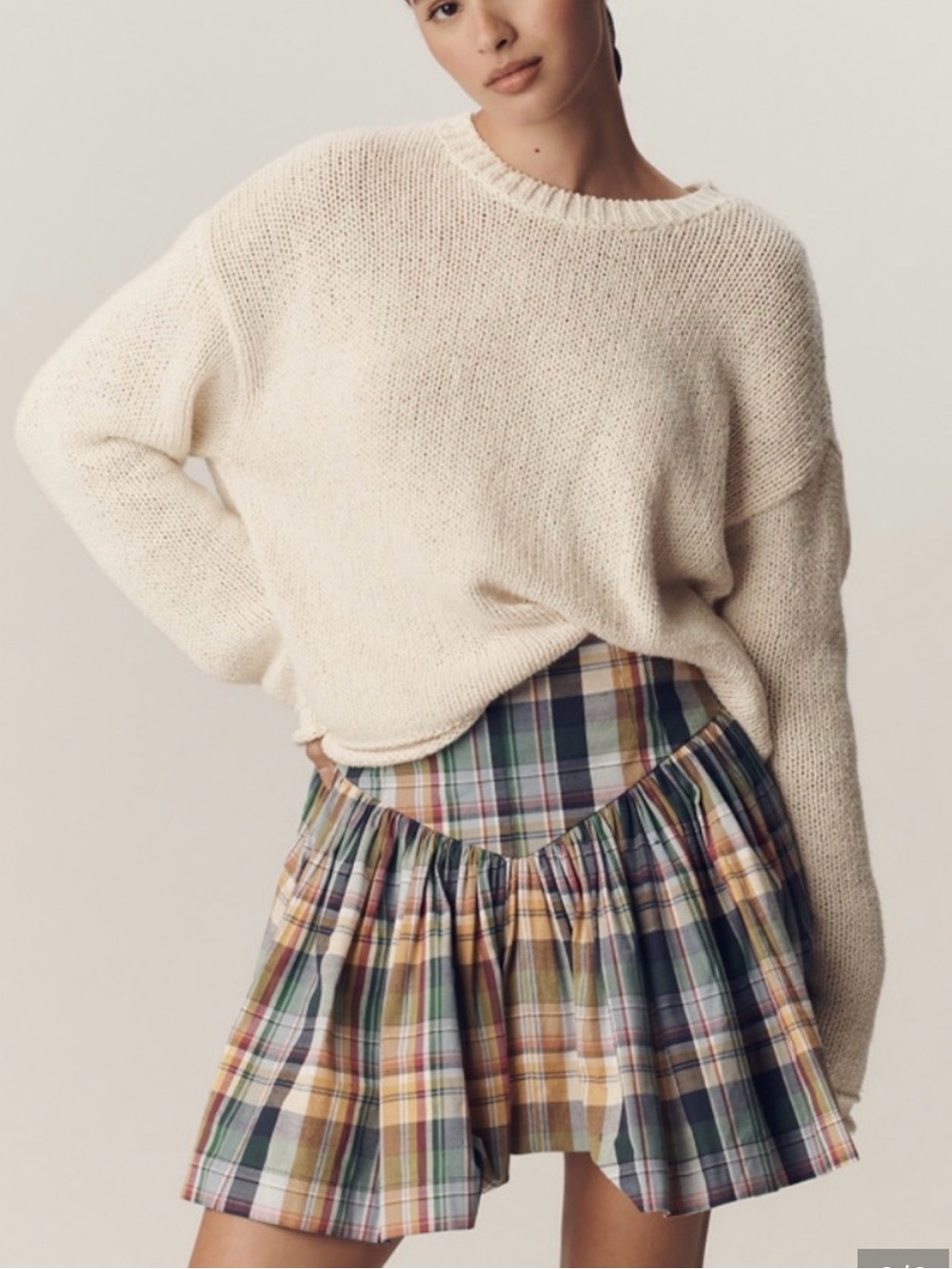 Maeve basque waist plaid skort. - Picture 2 of 11